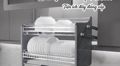 Giá bát đĩa nâng hạ FANDI - giải pháp cho căn bếp hiện đại