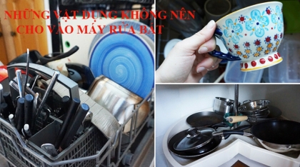 Những vật dụng không nên cho vào máy rửa bát