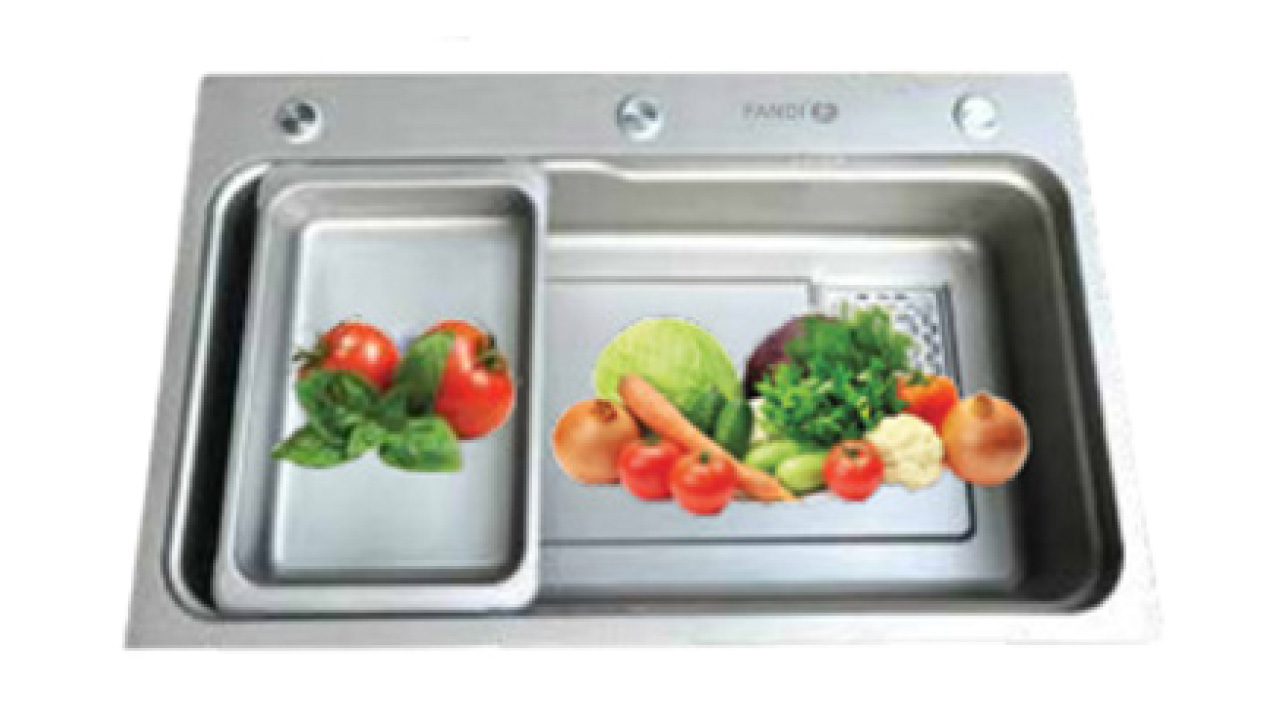 CHẬU RỬA 1 HỐ FANDI FD-HM7846 NANO XÁM