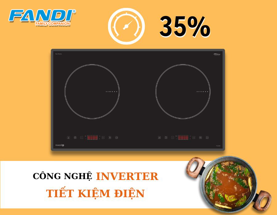 Lợi ích tiết kiệm điện của công nghệ biến tần Inverter trên bếp từ FD-228G